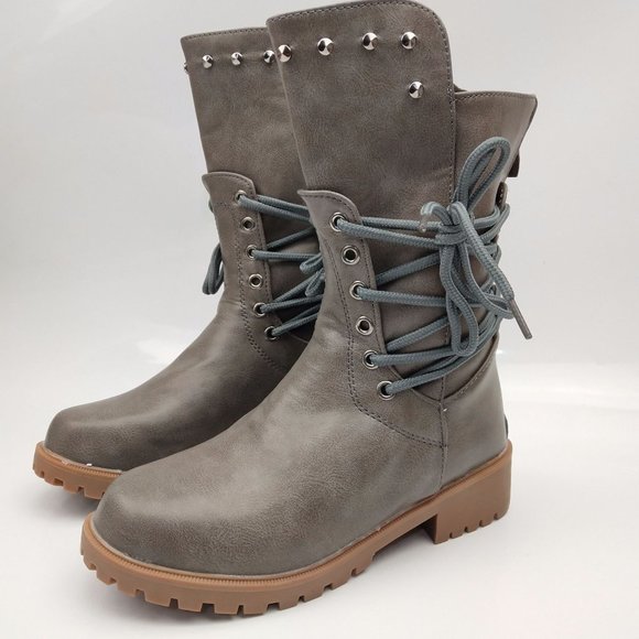 Studded Low Heel Rider Boots - Picture 6 of 6